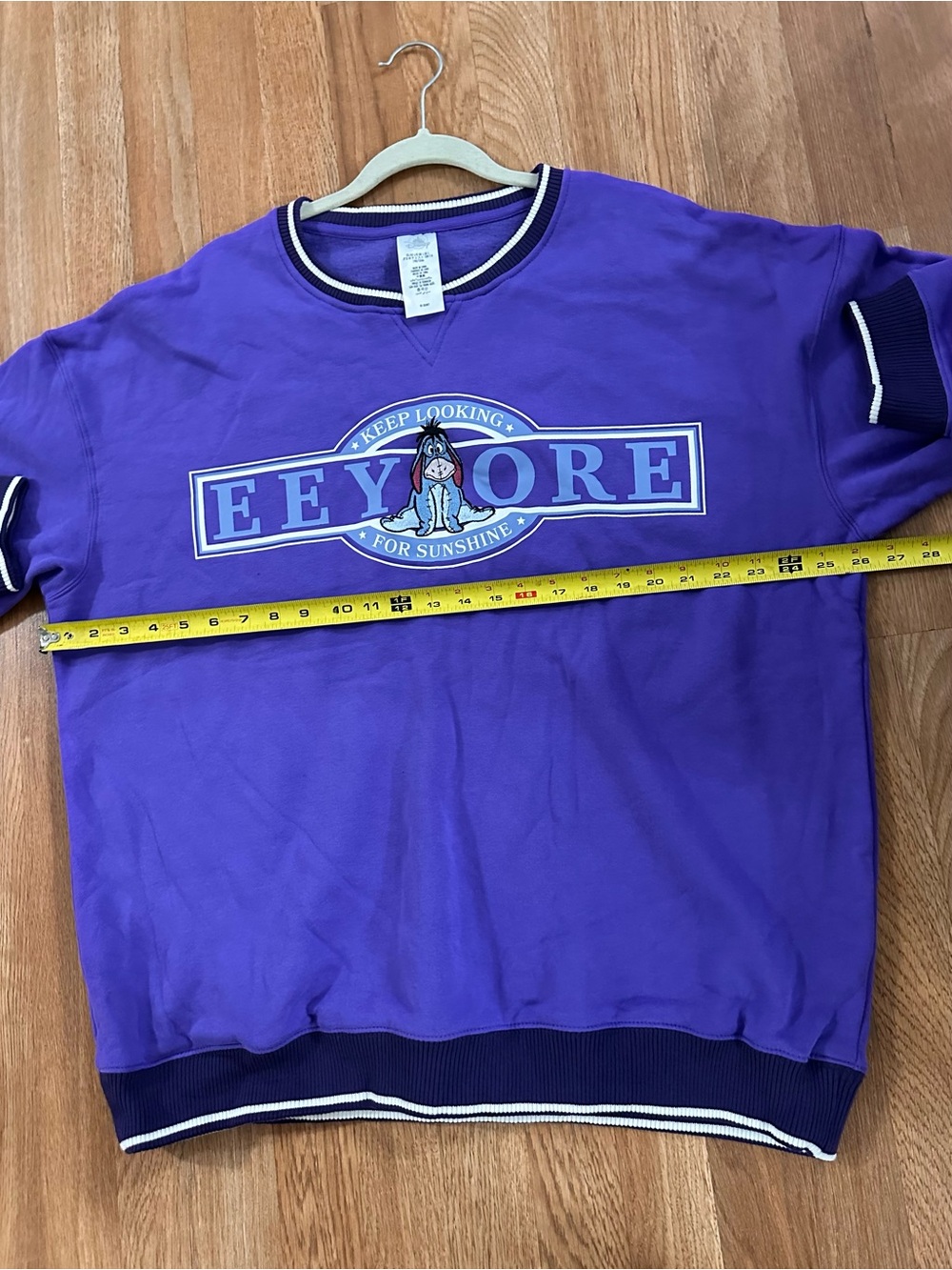 Disney Purple Eeyore Sweatshirt with Blue and White Accents - Picture 6 of 10